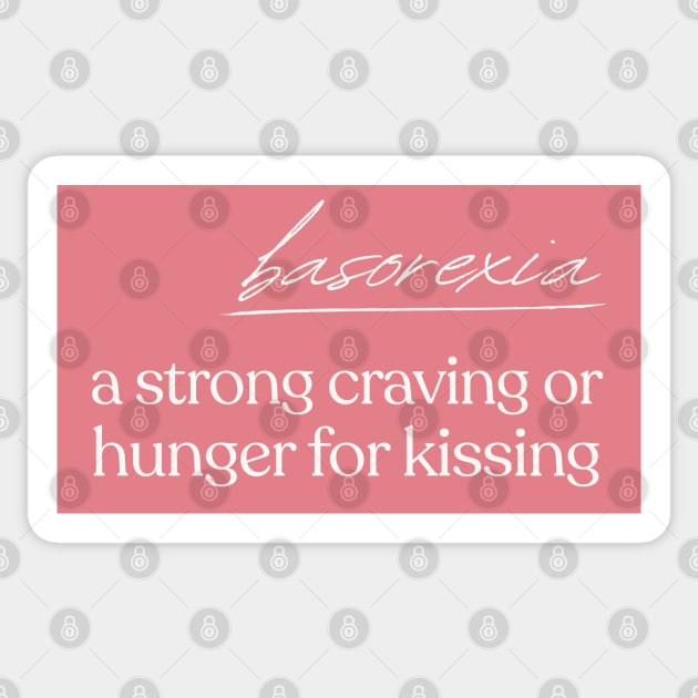 Basorexia / Kissing Lover Definition Sticker by DankFutura